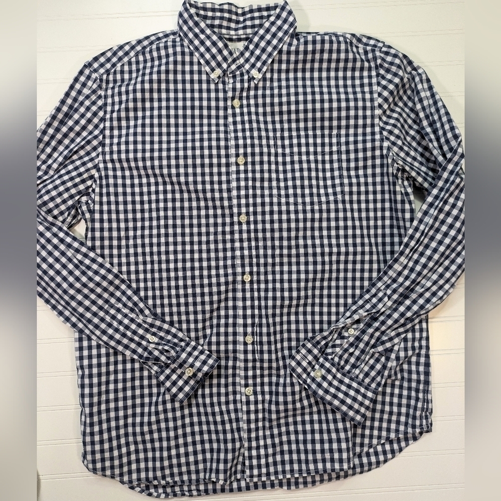 GAap Navy/White Cotton Button Down Shirt